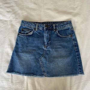 simple denim mini skirt
